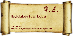Hajdukovics Luca névjegykártya